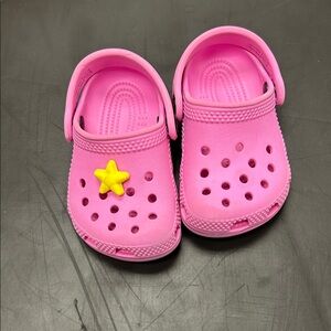 Toddler Pink Crocs with Star Charm